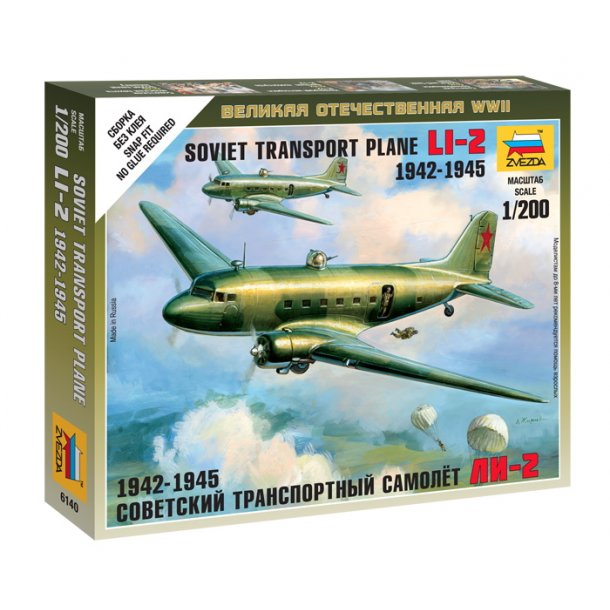 Li-2 Soviet Transport Plane - Zvezda 1/200 
